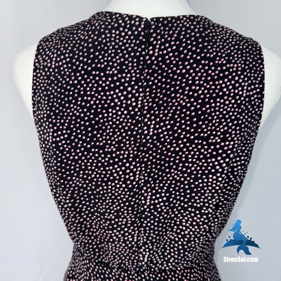 1171 Express Sleeveless Dress – Size S/P – Black & Pink Dot Print - Picture 10 of 14